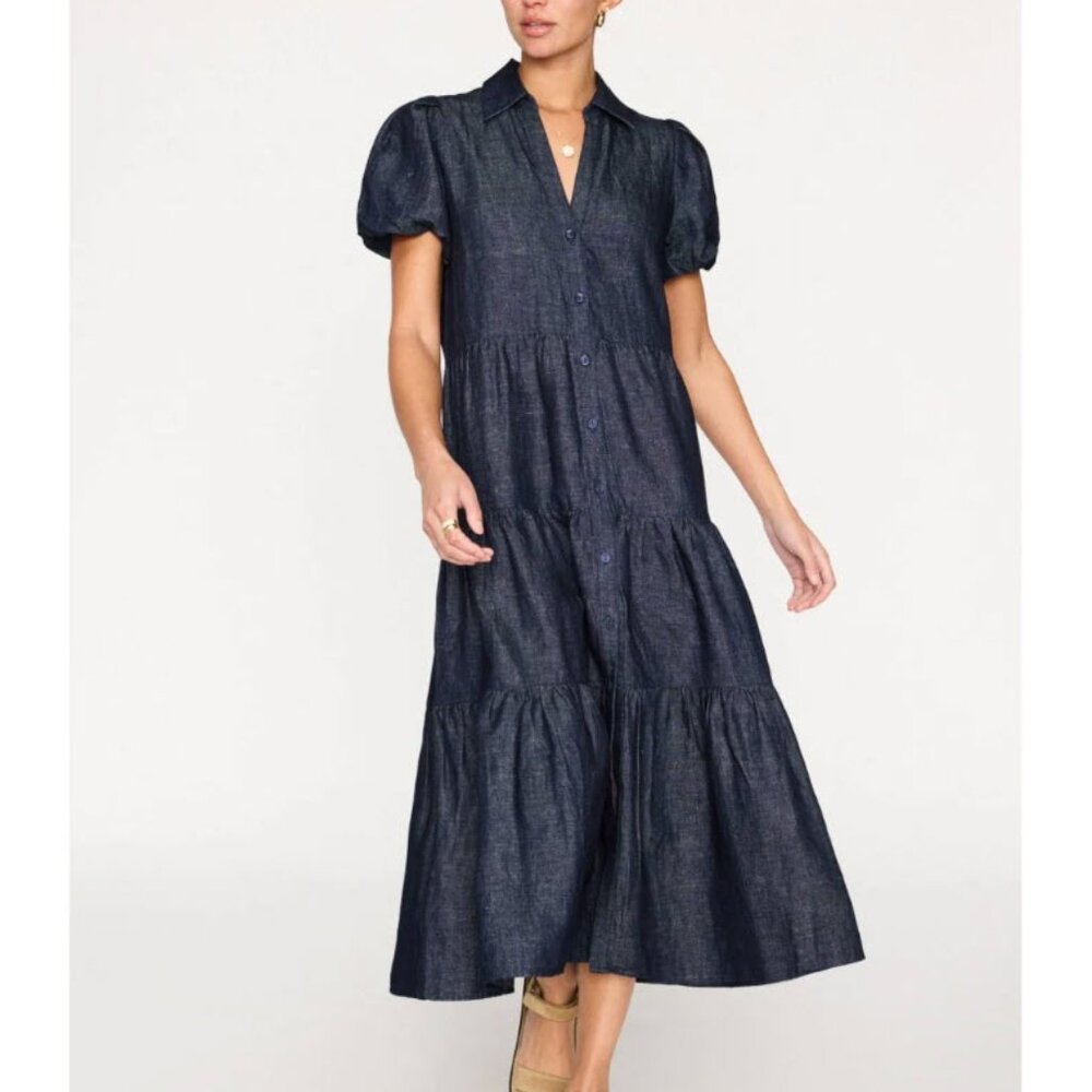 Brochu Walker Havana Indigo Denim Dress Size Small